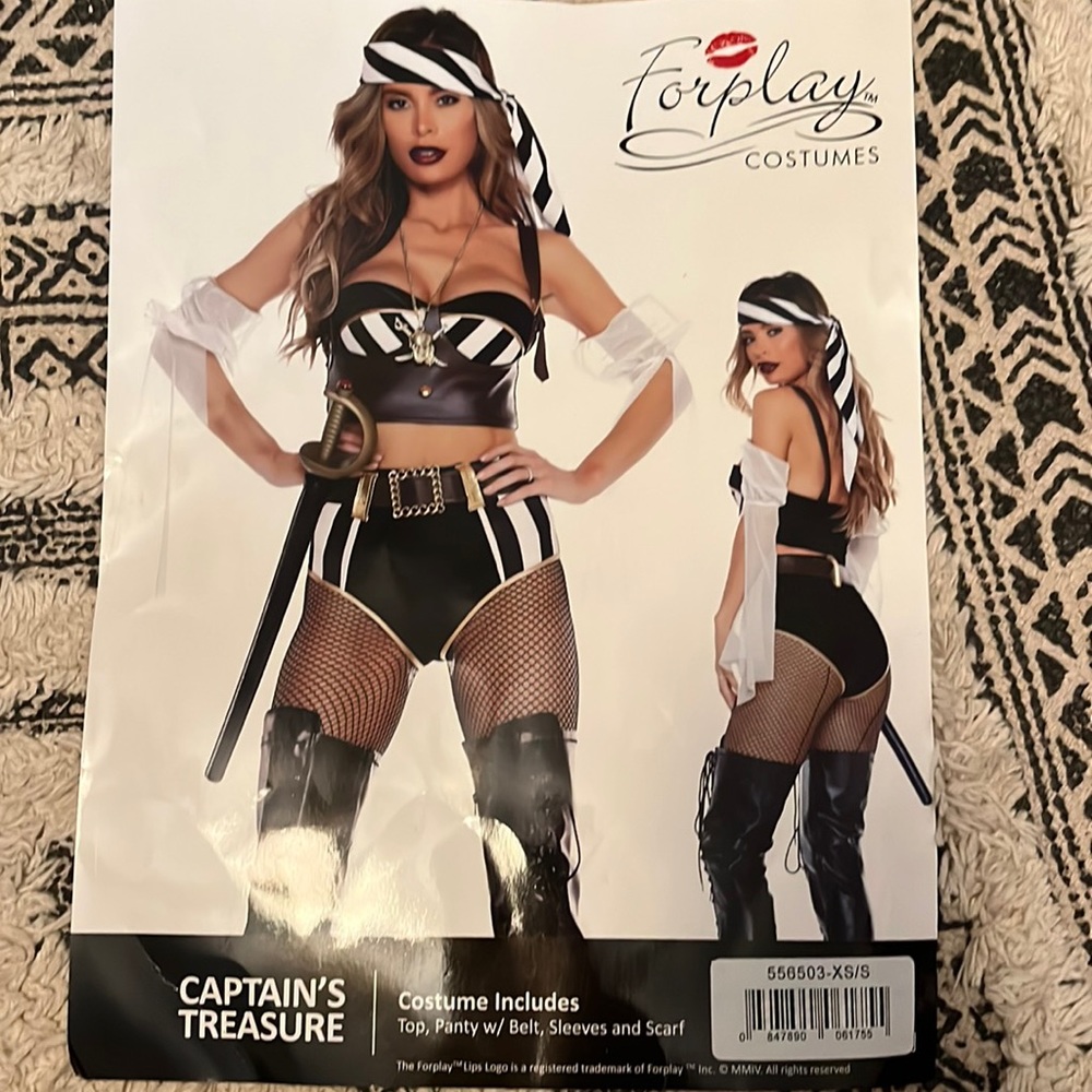 Forplay Captain's Treasure Costume in Black and White